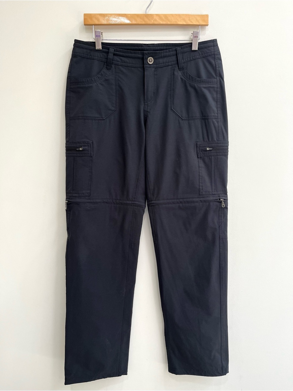 KUHL Convertible Hiking Trekking Pants Zip Off Black Outdoor Woman’s Size 10